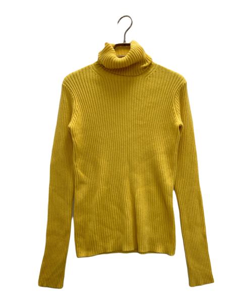 DRAWER（ドゥロワー）Drawer (ドゥロワー) ウールカシミヤリブタートルニット イエロー サイズ:1の古着・服飾アイテム