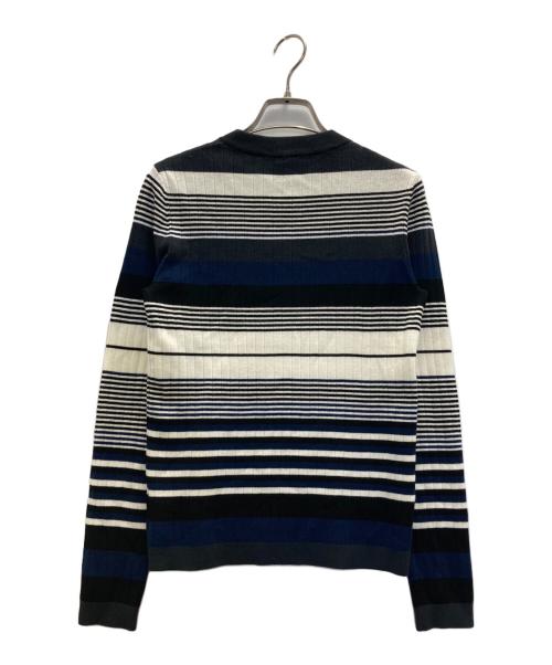 theory（セオリー）theory (セオリー) ボーダーリブニット ネイビー サイズ:38の古着・服飾アイテム