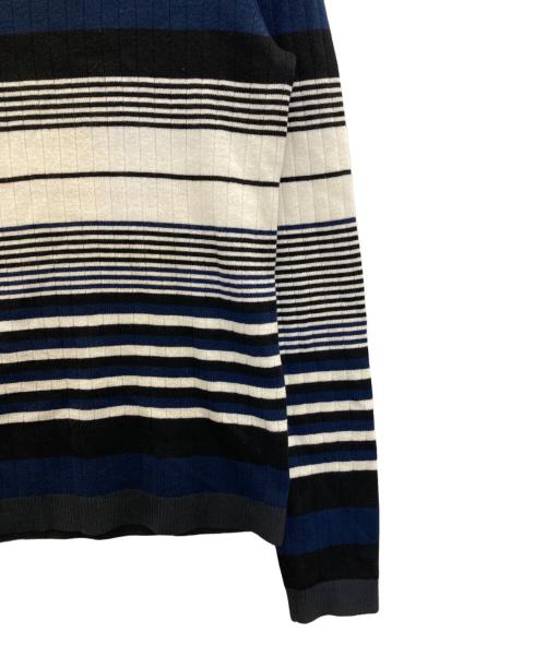 theory（セオリー）theory (セオリー) ボーダーリブニット ネイビー サイズ:38の古着・服飾アイテム