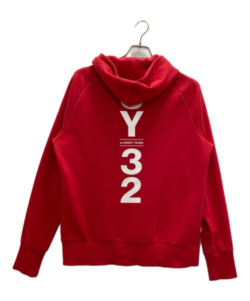 sy32 by sweet years（エスワイサーティトゥバイスィートイヤーズ）SY32 by SWEET YEARS (エスワイサーティトゥバイスィートイヤーズ) プルオーバーパーカー レッド サイズ:Ⅼの古着・服飾アイテム