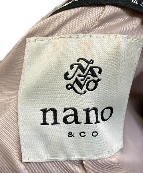 nano・universe（ナノ・ユニバース）nano・universe (ナノ・ユニバース) ラムレザーダブルライダースジャケット ベージュ サイズ:38の古着・服飾アイテム