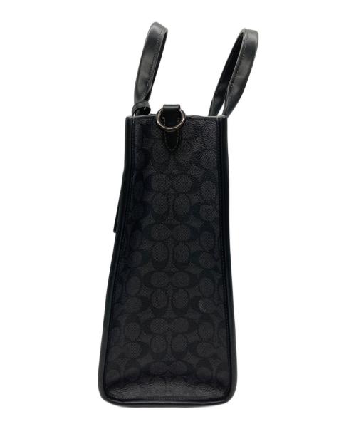 COACH（コーチ）COACH (コーチ) ウェスリー トート・シグネチャー キャンバス ブラックの古着・服飾アイテム