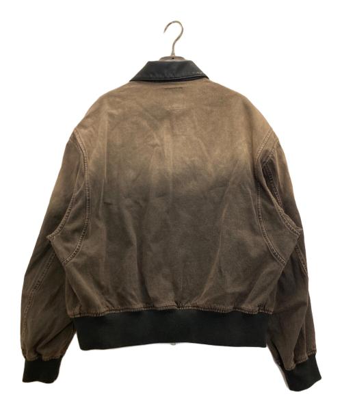 Lui's（ルイス）Lui's (ルイス) レザーカラーデニムボンバージャケット ブラウン サイズ:S 未使用品の古着・服飾アイテム