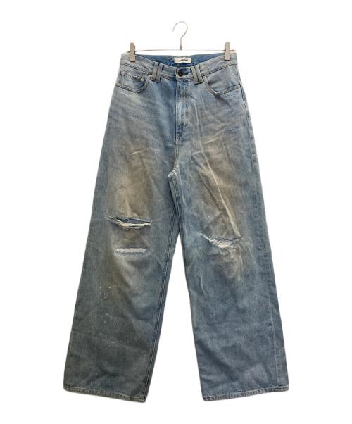 MONKEY TIME（モンキータイム）MONKEY TIME (モンキータイム) 加工デニムパンツ ブルー サイズ:Ⅿ 未使用品の古着・服飾アイテム