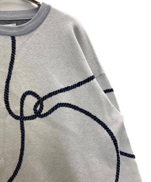 Lui's（ルイス）Lui's (ルイス) ロープ柄ニット グレー サイズ:Ⅿの古着・服飾アイテム