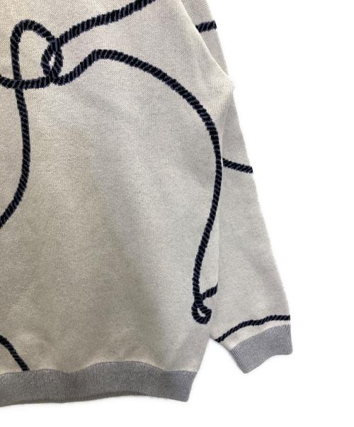 Lui's（ルイス）Lui's (ルイス) ロープ柄ニット グレー サイズ:Ⅿの古着・服飾アイテム