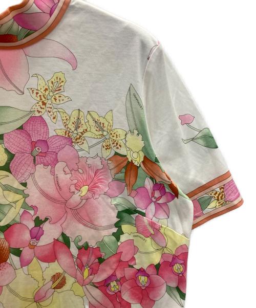 LEONARD（レオナール）LEONARD (レオナール) 花柄プリントカットソー ホワイト×ピンク サイズ:LLの古着・服飾アイテム