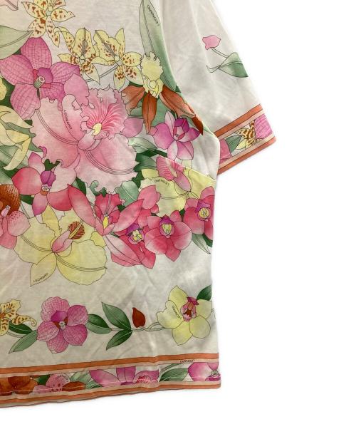 LEONARD（レオナール）LEONARD (レオナール) 花柄プリントカットソー ホワイト×ピンク サイズ:LLの古着・服飾アイテム