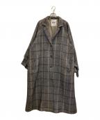 miciミチ）の古着「ヘリンボーンコート」｜ブラック