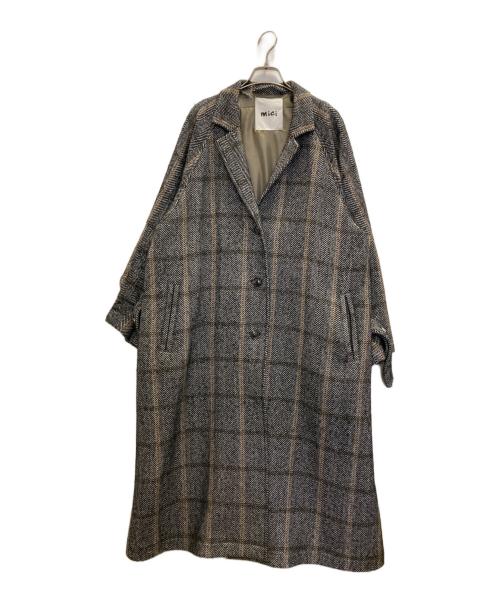 mici（ミチ）mici (ミチ) ヘリンボーンコート ブラック サイズ:表記無しの古着・服飾アイテム
