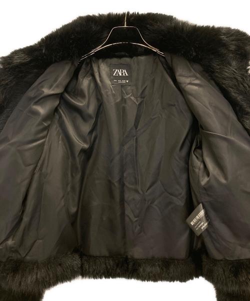 ZARA（ザラ）ZARA (ザラ) スタンドカラーFファージャケット ブラック サイズ:Sの古着・服飾アイテム