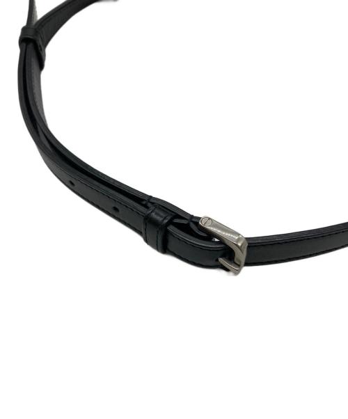 Saint Laurent Paris（サンローランパリ）Saint Laurent Paris (サンローランパリ) ハラコストライプショルダーバッグ ブラック×ホワイトの古着・服飾アイテム