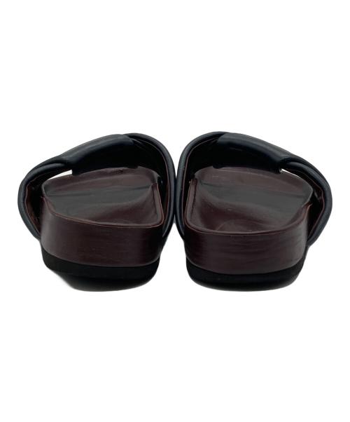 CELINE（セリーヌ）CELINE (セリーヌ) レザーツイストサンダル ネイビー×ボルドー サイズ:23cmの古着・服飾アイテム