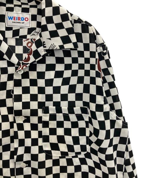 WEIRDO（ウィアード）WEIRDO (ウィアード) 23SKIDOO! - L/S SHIRTS ブラック×ホワイト サイズ:Sの古着・服飾アイテム