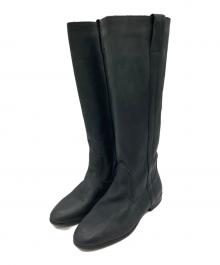 FABIO RUSCONI（ファビオルスコーニ）の古着「ヴィンテージ加工レザーブーツ」｜ブラック