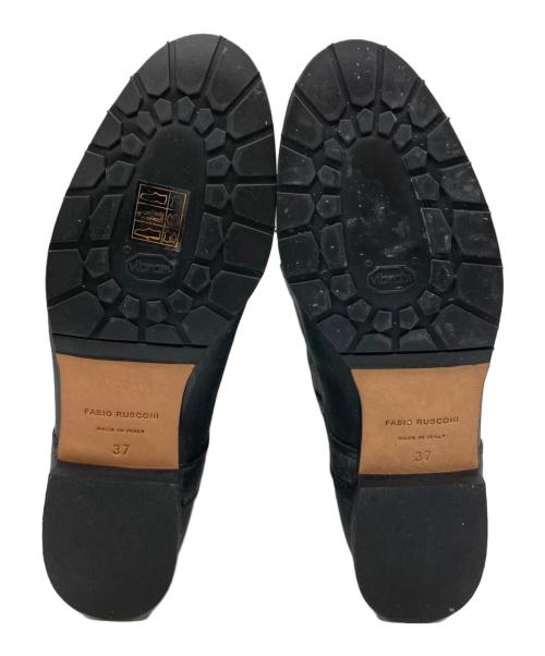 FABIO RUSCONI（ファビオルスコーニ）FABIO RUSCONI (ファビオルスコーニ) ヴィンテージ加工レザーブーツ ブラック サイズ:23.5cmの古着・服飾アイテム
