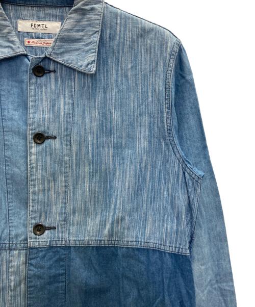FDMTL（ファンダメンタル）FDMTL (ファンダメンタル) パッチワークデニムシャツジャケット インディゴ サイズ:2の古着・服飾アイテム