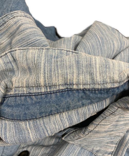 FDMTL（ファンダメンタル）FDMTL (ファンダメンタル) パッチワークデニムシャツジャケット インディゴ サイズ:2の古着・服飾アイテム