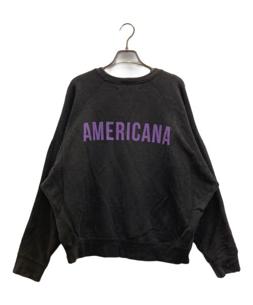 MICA&DEAL（マイカアンドディール）MICA&DEAL (マイカアンドディール) Americana (アメリカーナ) 別注[M.C.W] ロゴプリント スウェット ブラック サイズ:FREEの古着・服飾アイテム