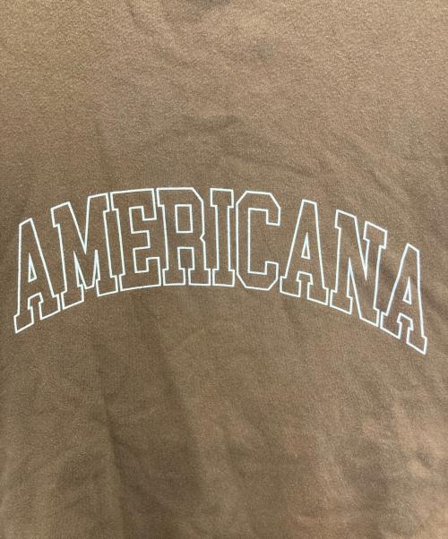 Americana（アメリカーナ）Americana (アメリカーナ) フロントプリントクルーネックスウェット ブラウン サイズ:表記無しの古着・服飾アイテム