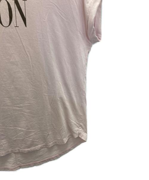 MICA&DEAL（マイカアンドディール）MICA&DEAL (マイカアンドディール) “SHARON”ロゴヘムラウンドT-shirt ピンク サイズ:38の古着・服飾アイテム