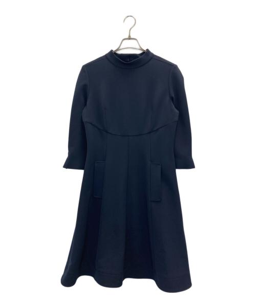 FOXEY NEWYORK（フォクシーニューヨーク）FOXEY NEWYORK (フォクシーニューヨーク) バッグジップワンピース ネイビー サイズ:42の古着・服飾アイテム