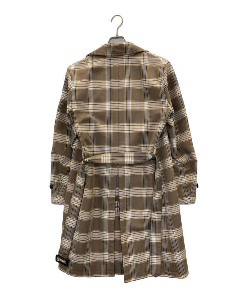 PUBLIC TOKYO（パブリックトウキョウ）PUBLIC TOKYO (パブリックトウキョウ) ダブルチェックコート ブラウン サイズ:2の古着・服飾アイテム