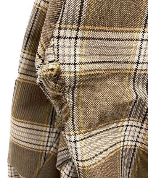 PUBLIC TOKYO（パブリックトウキョウ）PUBLIC TOKYO (パブリックトウキョウ) ダブルチェックコート ブラウン サイズ:2の古着・服飾アイテム