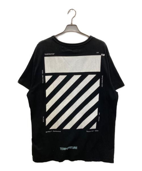 OFFWHITE（オフホワイト）OFFWHITE (オフホワイト) DIAG TEMPERATURE S/S TEE ブラック サイズ:Lの古着・服飾アイテム