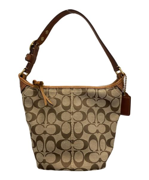 COACH（コーチ）COACH (コーチ) シグネチャ―ワンショルダーバッグ ブラウンの古着・服飾アイテム