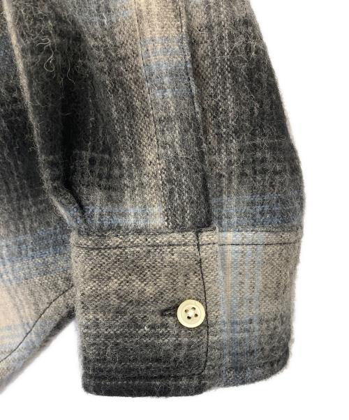 URSUS BAPE（アーサスベイプ）URSUS BAPE (アーサスベイプ) OMBRE CHECK HEAVY FLANNEL SHIRTS/オンブレチェックヘビーネルシャツ ブラック サイズ:Ⅿの古着・服飾アイテム
