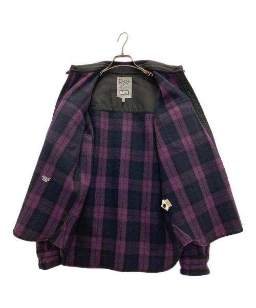 URSUS BAPE（アーサスベイプ）URSUS BAPE (アーサスベイプ) チェックヘビーネルシャツ パープル サイズ:Ⅿの古着・服飾アイテム