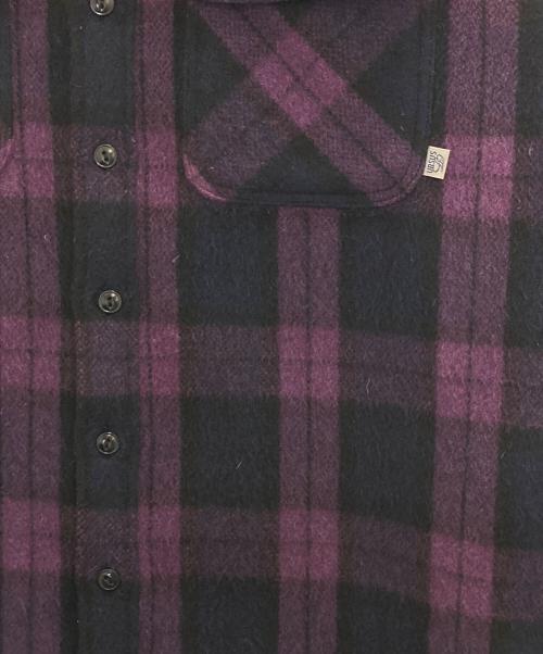 URSUS BAPE（アーサスベイプ）URSUS BAPE (アーサスベイプ) チェックヘビーネルシャツ パープル サイズ:Ⅿの古着・服飾アイテム