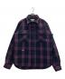 URSUS BAPE（アーサスベイプ）の古着「チェックヘビーネルシャツ」｜パープル