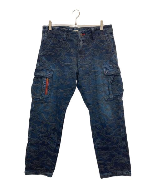 ETERNAL（エターナル）ETERNAL (エターナル) 総刺繍デニムパンツ インディゴ サイズ:W32の古着・服飾アイテム