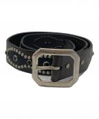 htcエイチティーシー）の古着「スタッズベルト」｜ダークブラウン