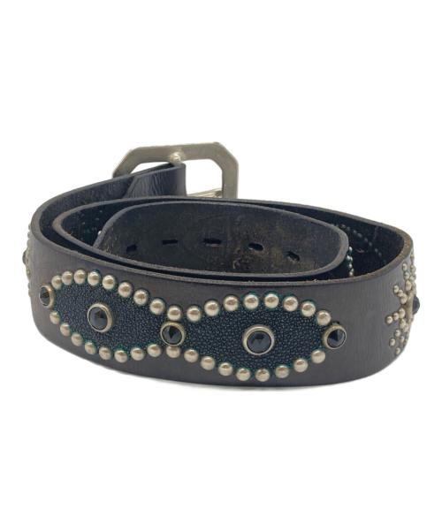 htc（エイチティーシー）HTC (エイチティーシー) スタッズベルト ダークブラウン サイズ:23cmの古着・服飾アイテム