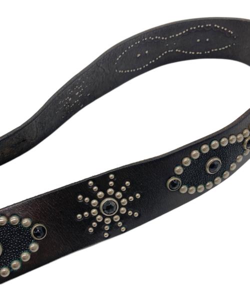 htc（エイチティーシー）HTC (エイチティーシー) スタッズベルト ダークブラウン サイズ:23cmの古着・服飾アイテム