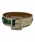 htcエイチティーシー）の古着「スタッズベルト」｜ホワイト