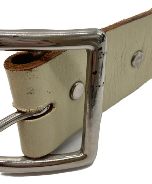 htc（エイチティーシー）HTC (エイチティーシー) スタッズベルト ホワイト サイズ:36の古着・服飾アイテム