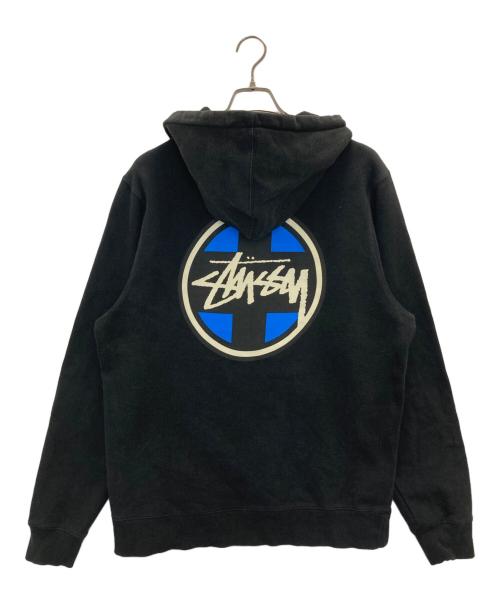 stussy（ステューシー）stussy (ステューシー) Cross Dot Hood/クロスドットフード ブラック サイズ:Mの古着・服飾アイテム