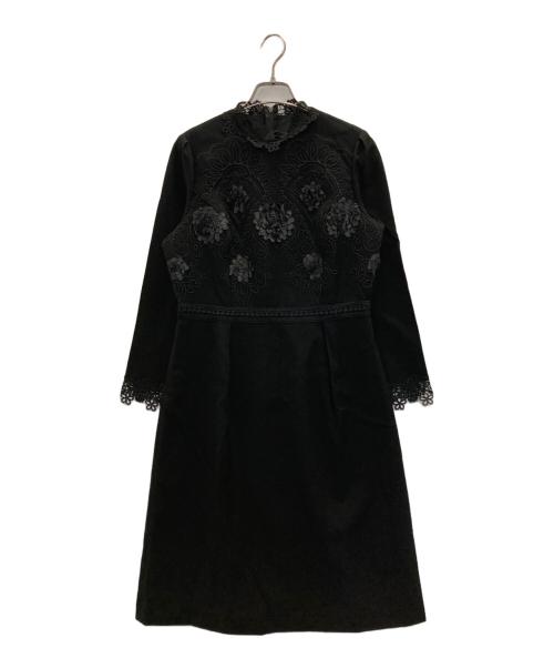 CHRISCELIN（クリスセリーン）CHRISCELIN (クリスセリーン) ブラウスワンピース ブラック サイズ:Ⅿの古着・服飾アイテム