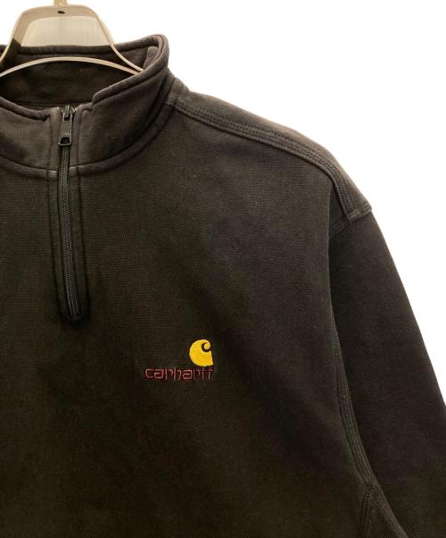 CarHartt（カーハート）CarHartt (カーハート) HALF ZIP AMERICAN SCRIPT SWEAT ブラック サイズ:Lの古着・服飾アイテム
