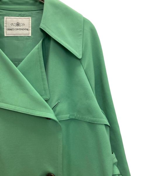 GRACE CONTINENTAL（グレースコンチネンタル）GRACE CONTINENTAL (（グレースコンチネンタル) アシメトレンチコート グリーン サイズ:36の古着・服飾アイテム