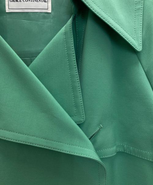 GRACE CONTINENTAL（グレースコンチネンタル）GRACE CONTINENTAL (（グレースコンチネンタル) アシメトレンチコート グリーン サイズ:36の古着・服飾アイテム
