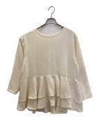 BEARDSLEYビアズリー）の古着「裾フリルブラウス」｜アイボリー