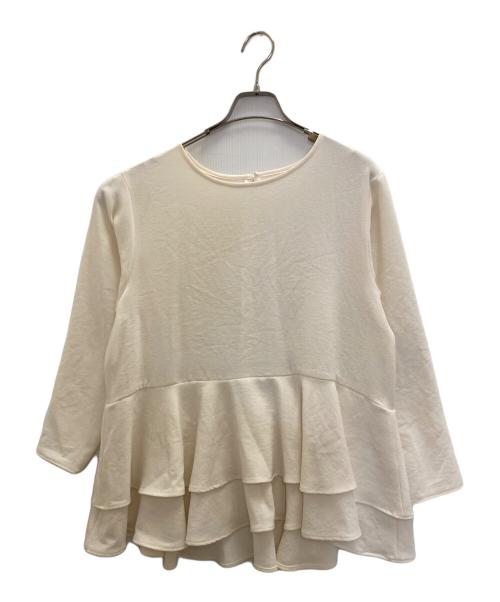 BEARDSLEY（ビアズリー）BEARDSLEY (ビアズリー) 裾フリルブラウス アイボリー サイズ:FREEの古着・服飾アイテム
