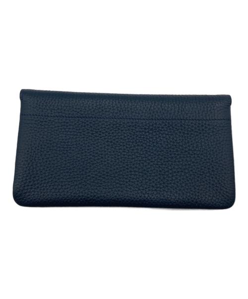 Studio La Cause（スタジオラコーズ）STUDIO LA CAUSE (スタジオラコーズ) シボ革ロングウォレット ネイビーの古着・服飾アイテム