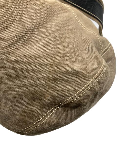 Vivienne Westwood（ヴィヴィアンウエストウッド）Vivienne Westwood (ヴィヴィアンウエストウッド) オーブプレートキャンバストートバッグ ブラウンの古着・服飾アイテム