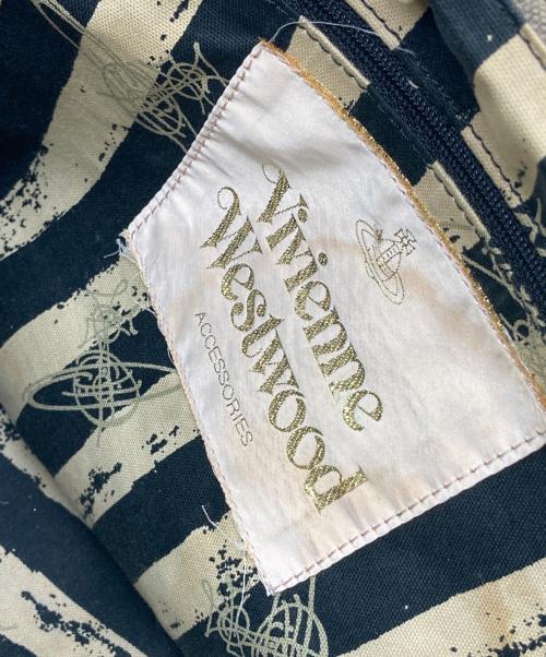 Vivienne Westwood（ヴィヴィアンウエストウッド）Vivienne Westwood (ヴィヴィアンウエストウッド) オーブプレートキャンバストートバッグ ブラウンの古着・服飾アイテム